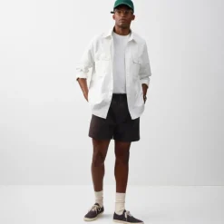 5.5'' Pier short in cotton-linen blend