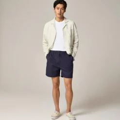 5.5'' Pier short in cotton-linen blend