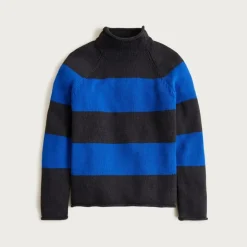 1988 Rollneck™ sweater in cotton hoop stripe