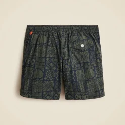 6'' stretch swim trunk in print with ECONYL® nylon