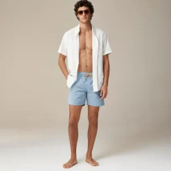 6" stretch swim trunk in print with ECONYL® nylon