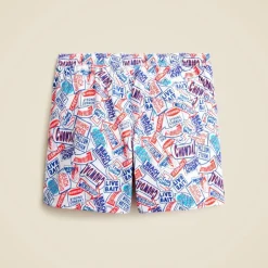 6'' stretch swim trunk in print with ECONYL® nylon