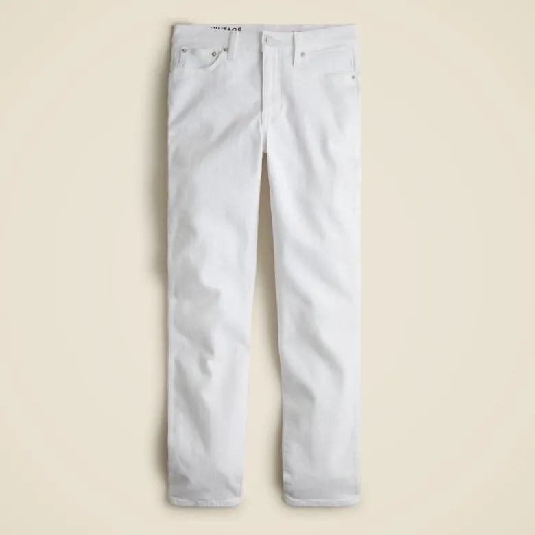 9" vintage slim-straight jean in white