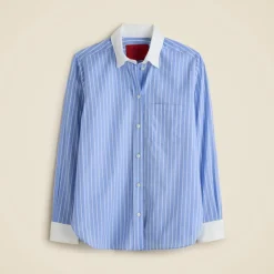 Alex Eagle X J.Crew button-up shirt in pinstripe