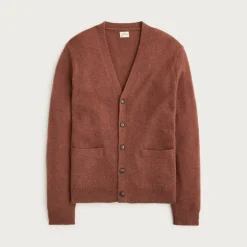 Alpaca-blend V-neck cardigan