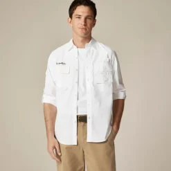 Atlantic Coastal Supplies X J.Crew cotton poplin fishing shirt