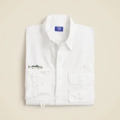 Atlantic Coastal Supplies X J.Crew cotton poplin fishing shirt