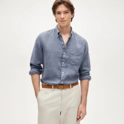 Baird McNutt garment-dyed Irish linen shirt