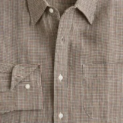 Baird McNutt Irish linen point-collar shirt
