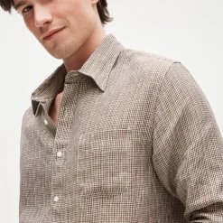 Baird McNutt Irish linen point-collar shirt