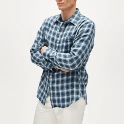 Baird McNutt Irish linen point-collar shirt