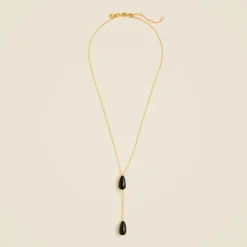 Beaded teardrop lariat necklace