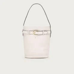 Berkeley belted bucket bag in leather