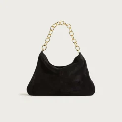 Berkeley chainlink shoulder bag in suede