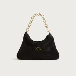 Berkeley chainlink shoulder bag in suede