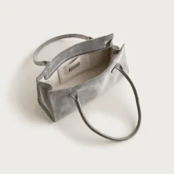 Berkeley structured shoulder bag in suede