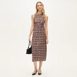 Bias-cut slip dress in floral print
