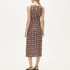 Bias-cut slip dress in floral print