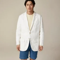 Big-fit suit jacket in Italian linen