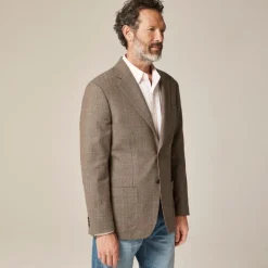Blazer in English cotton-wool blend twill