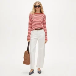 Boatneck sweater in stripe