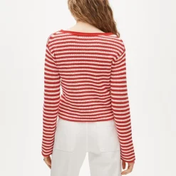 Boatneck sweater in stripe