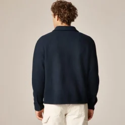 Boiled rib quarter-zip pullover