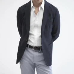 Bowery performance stretch dress shirt with spread collar