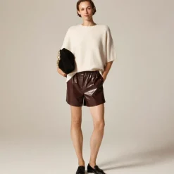 Boxer short in distressed faux leather