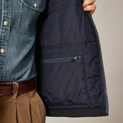 Box-quilt insulated jacket with PrimaLoft®