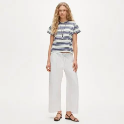 Boyfriend jersey classic-fit T-shirt in stripe