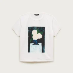 Boyfriend jersey classic-fit hand painted graphic T-shirt