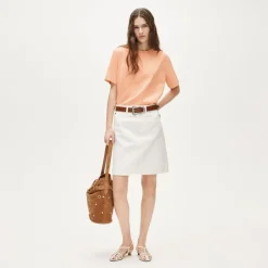 Boyfriend jersey relaxed cropped T-shirt