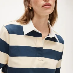 Boyfriend jersey rugby shirt in stripe