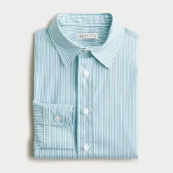 Boys' Ludlow Premium fine cotton dress shirt in stripe