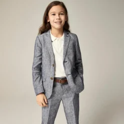 Boys' Ludlow unstructured suit jacket in linen blend