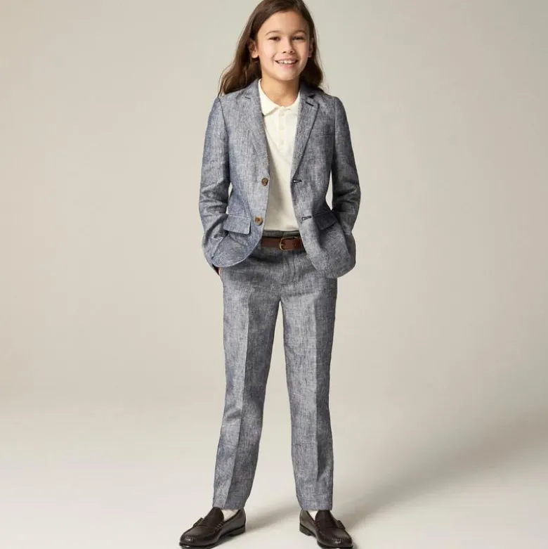 Boys' Ludlow unstructured suit jacket in linen blend