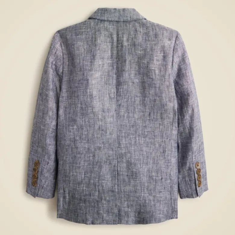 Boys' Ludlow unstructured suit jacket in linen blend