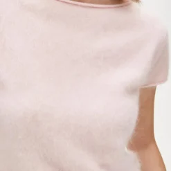 Brushed cashmere boatneck T-shirt