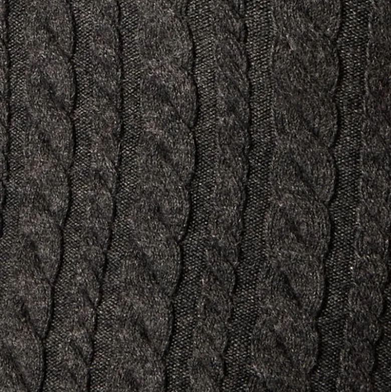 Cable-knit tube top in merino wool