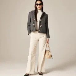 Camp-pocket wide-leg pant in stretch corduroy