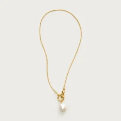 Carabiner pearl necklace