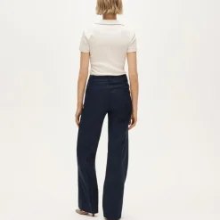 Carolina flare pant in stretch linen blend