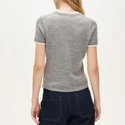 Carolyn layered sweater-tee in merino wool