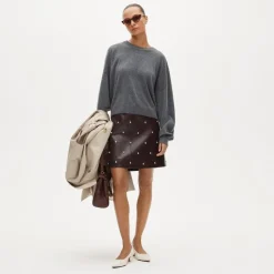 Cashmere blouson-sleeve sweater