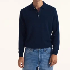 Cashmere collared sweater-polo