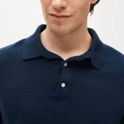 Cashmere collared sweater-polo