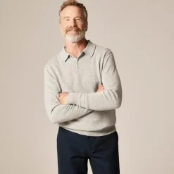 Cashmere collared sweater-polo
