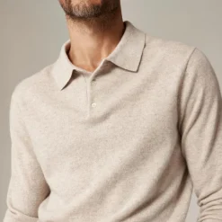 Cashmere collared sweater-polo