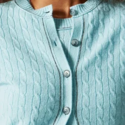 Cashmere contrast-trim cardigan